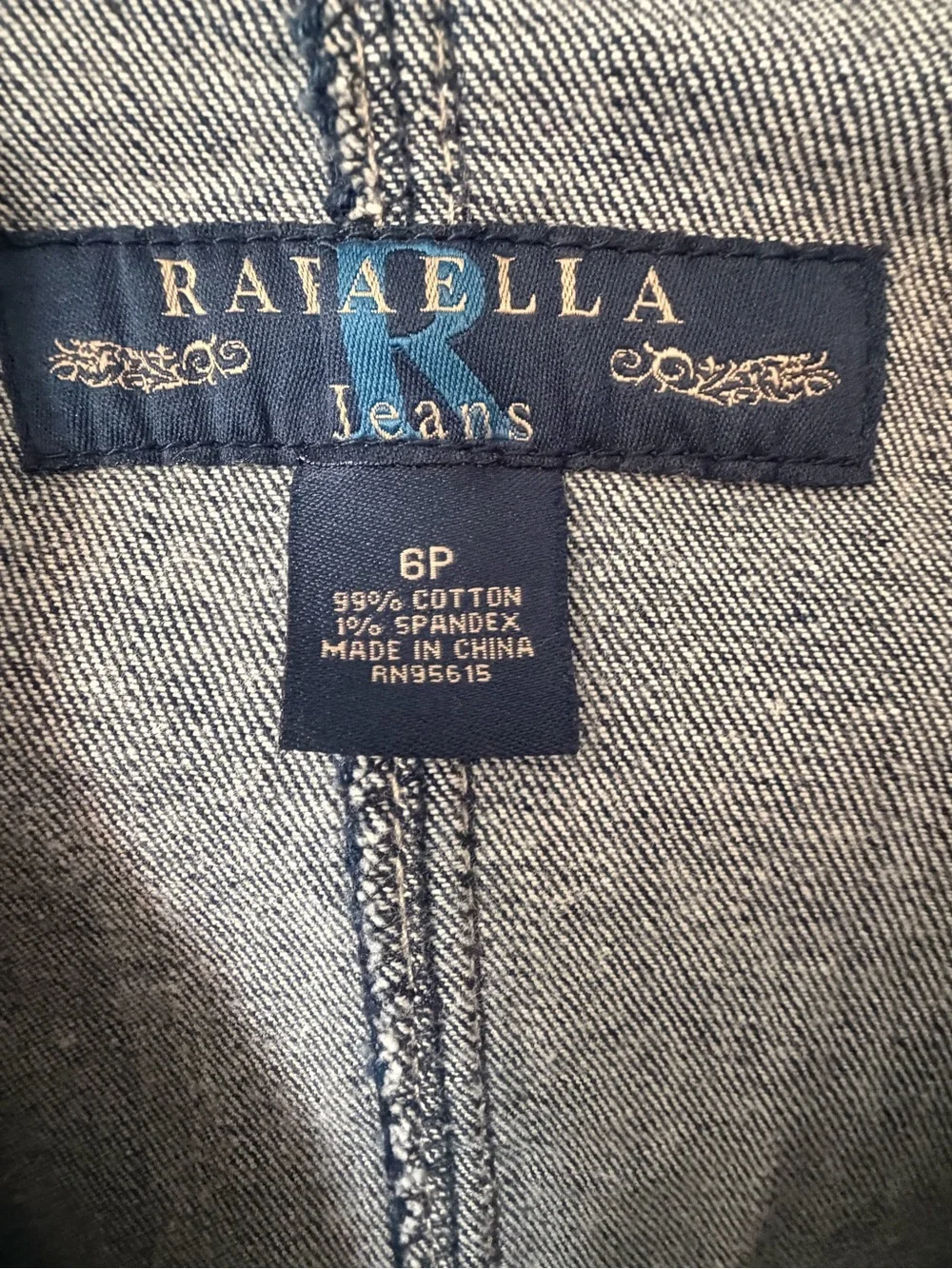 Rafaella Navy Denim Tailored Blazer Jacket